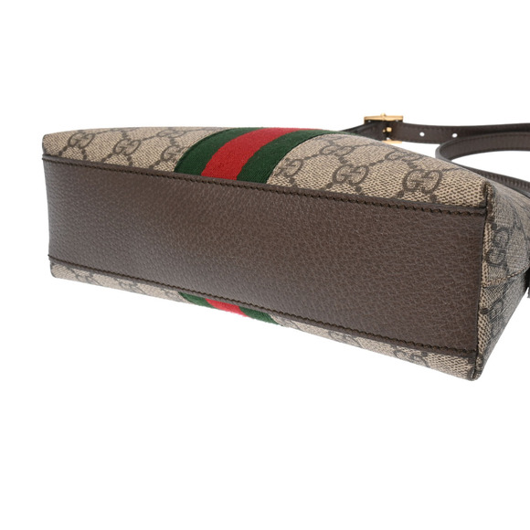 Gucci Ovdia Beige Ebony GG Supreme Canvas Shoulder Bag - Picture 7 of 9
